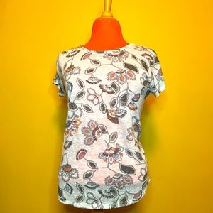 Max Jeans Designer Floral Fan Knit Top